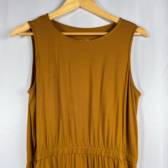 Wool& Sofia Fit & Flare Dress Sleeveless Large Merino Wool Sustainable Vacation - Picture 2 of 11